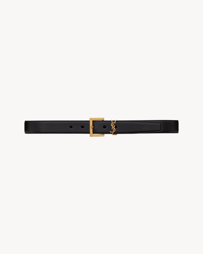 cassandre belt with square buckle in smooth leather - Image 1